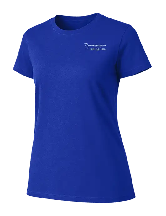 Womens Ring Spun Royal 4.5 oz T-Shirt w/Balderston Auto Group Logo