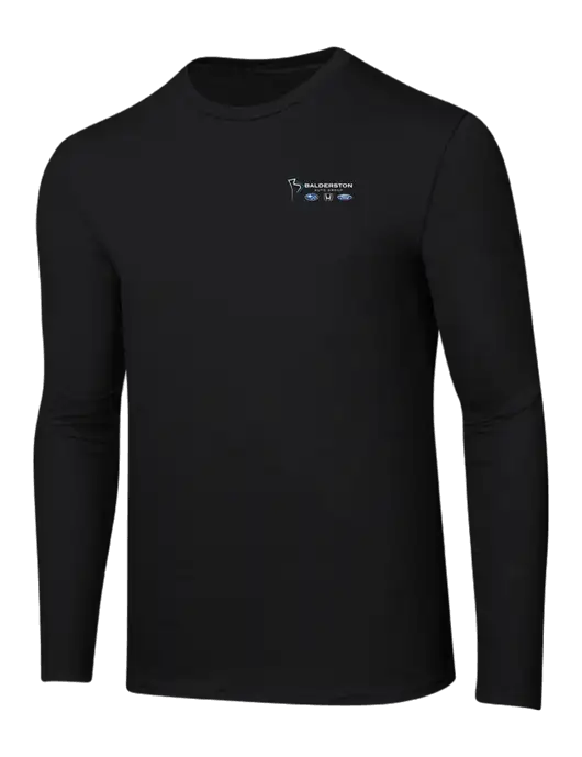Ring Spun Jet Black 4.5 oz Long Sleeve T-Shirt w/Balderston Auto Group Logo