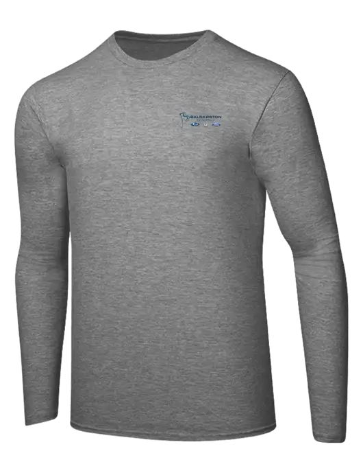 Ring Spun Light Heather Grey 4.5 oz Long Sleeve T-Shirt w/Balderston Auto Group Logo