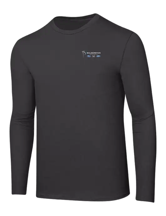 Ring Spun Charcoal 4.5 oz Long Sleeve T-Shirt w/Balderston Auto Group Logo