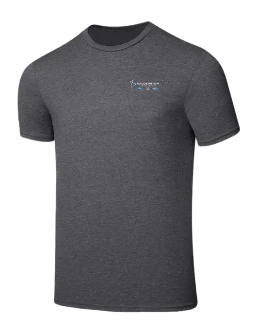 Seriously Soft Heathered Charcoal T-Shirt w/Balderston Auto Group Logo