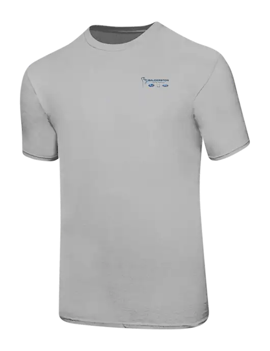 Ring Spun Silver 4.5 oz T-Shirt w/Balderston Auto Group Logo