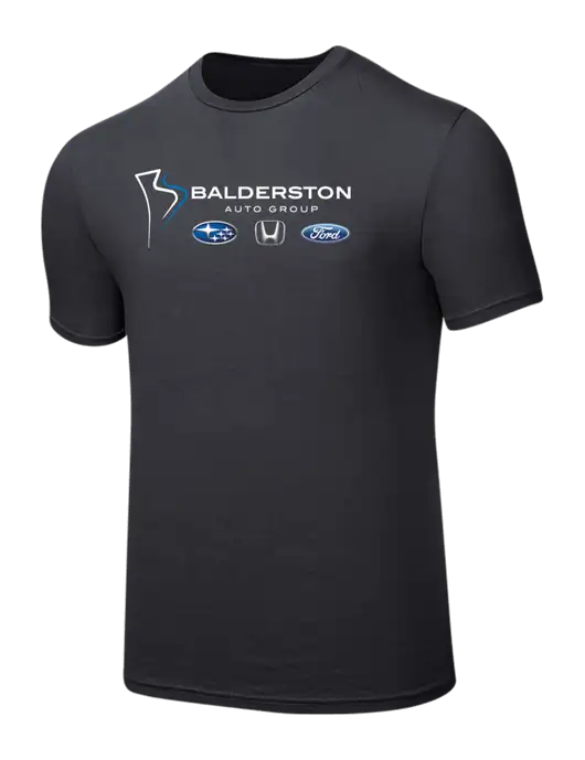 Seriously Soft Charcoal T-Shirt w/Balderston Auto Group Logo