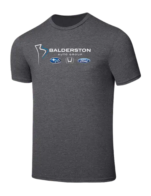 Seriously Soft Heathered Charcoal T-Shirt w/Balderston Auto Group Logo
