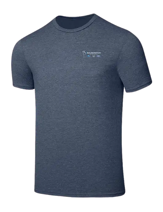 Seriously Soft Heathered Navy T-Shirt w/Balderston Auto Group Logo