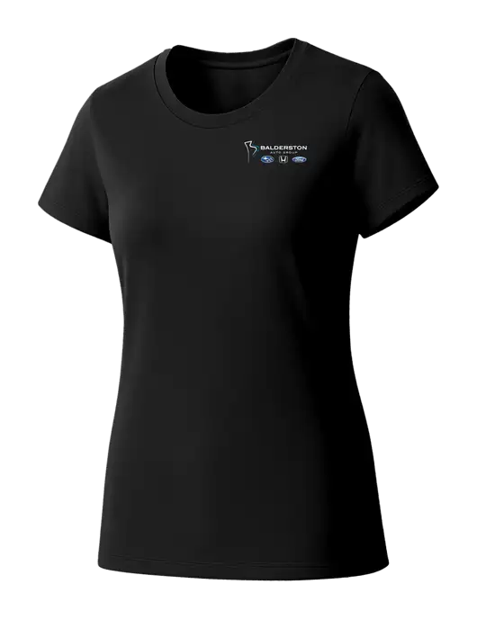 Womens Seriously Soft Black T-Shirt w/Balderston Auto Group Logo