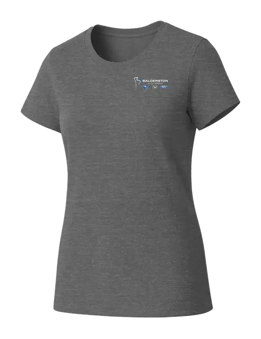 Womens Seriously Soft Grey Frost T-Shirt w/Balderston Auto Group Logo