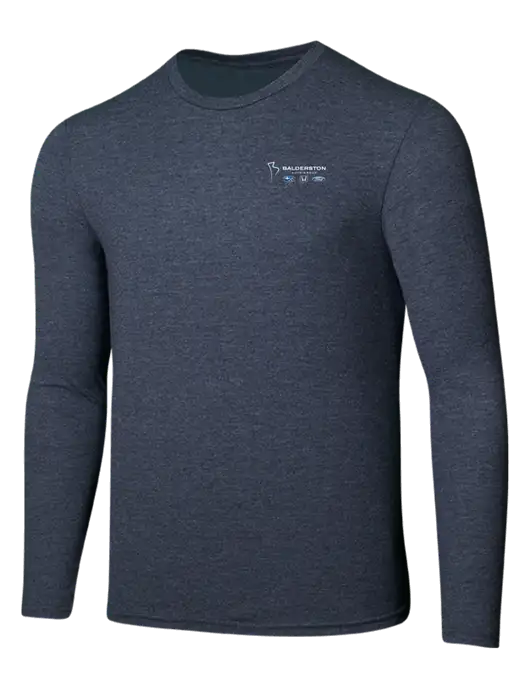 Seriously Soft Heathered Navy Long Sleeve T-Shirt w/Balderston Auto Group Logo