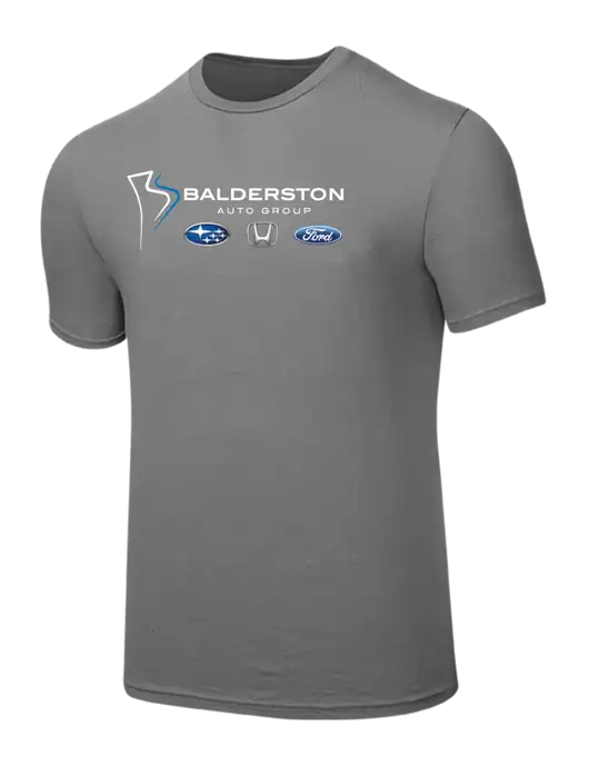 Seriously Soft Medium Grey T-Shirt w/Balderston Auto Group Logo