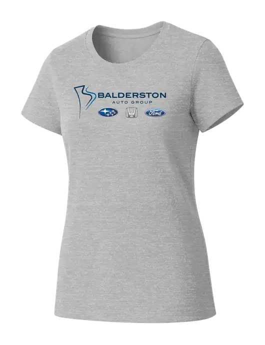 Womens Seriously Soft Light Heathered Grey T-Shirt w/Balderston Auto Group Logo