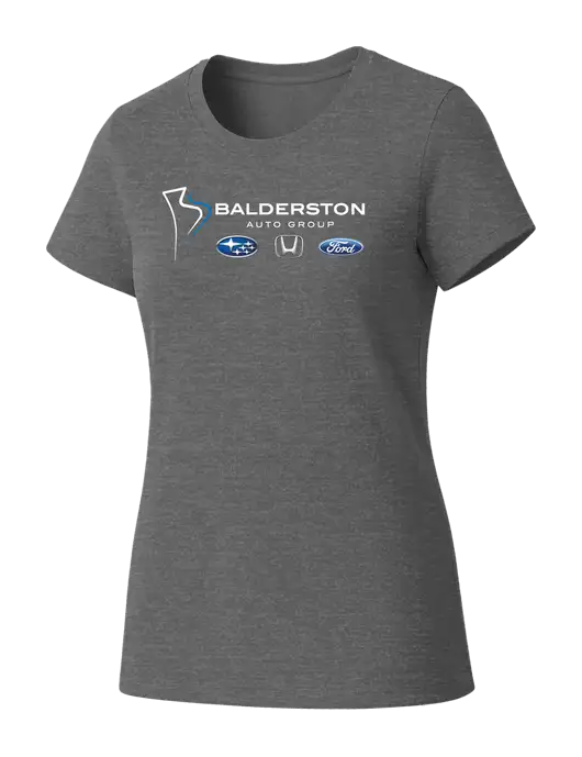 Womens Seriously Soft Grey Frost T-Shirt w/Balderston Auto Group Logo
