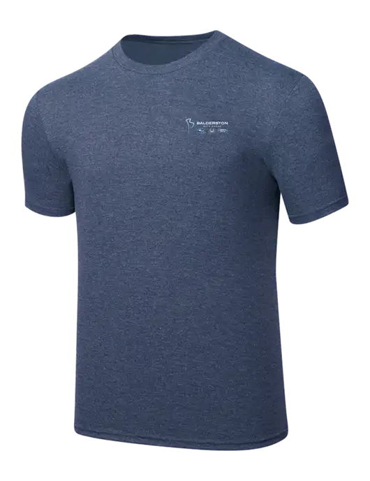 Simply Soft Navy Frost 4.5oz  Poly/Combed Ring Spun Cotton T-Shirt w/Balderston Auto Group Logo