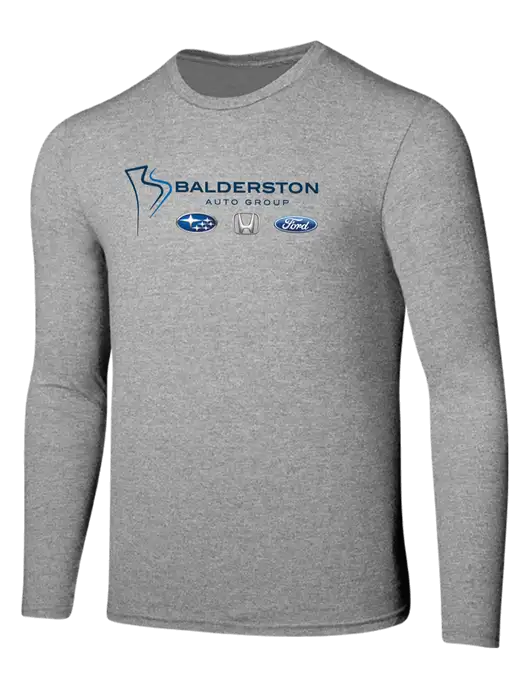Seriously Soft Light Heathered Grey Long Sleeve T-Shirt w/Balderston Auto Group Logo
