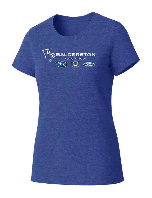 Womens Seriously Soft Royal Frost T-Shirt w/Balderston Auto Group Logo