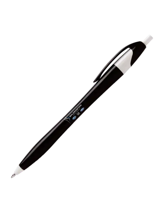 Novella Black/White Executive Pen - Blue Ink w/Balderston Auto Group Logo