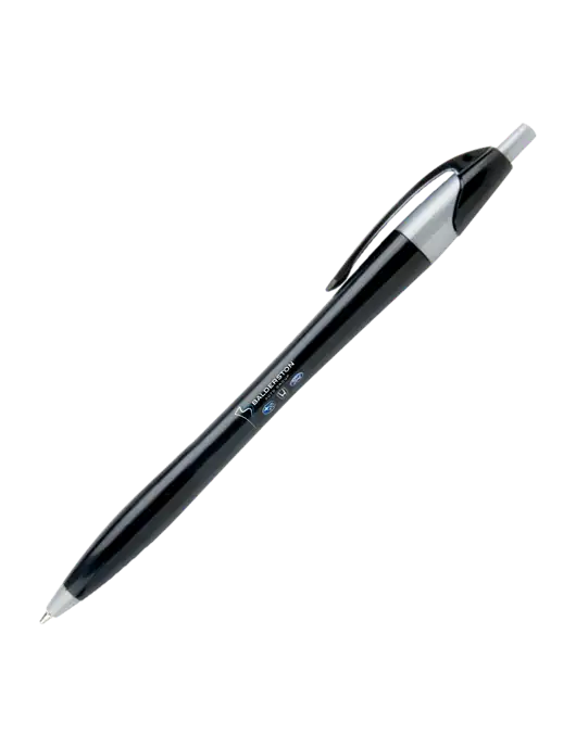 Novella Black/Silver Corporate Pen - Blue Ink w/Balderston Auto Group Logo