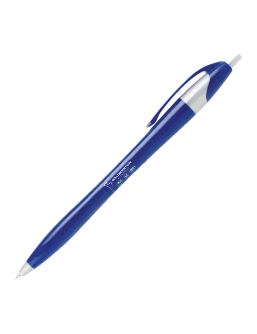 Novella Navy/Silver Corporate Pen- Blue Ink w/Balderston Auto Group Logo