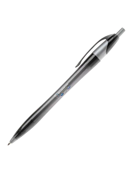 Novella Translucent Black/Silver Jewel Pen - Blue Ink w/Balderston Auto Group Logo