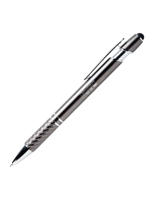Valencia Gunmetal Stylus Pen - Black Ink w/Balderston Auto Group Logo