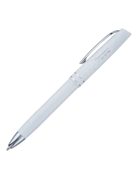 White Anguilla Black Ink Pen w/Balderston Auto Group Logo