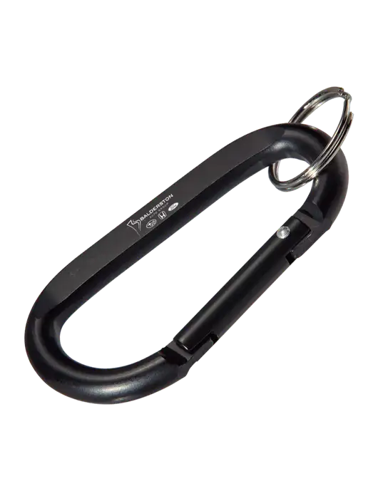 Black Carabiner & Key Ring w/Balderston Auto Group Logo