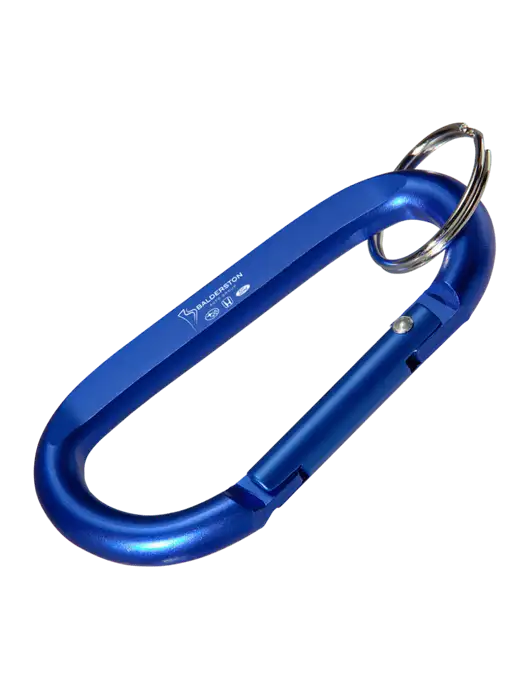 Blue Carabiner & Key Ring w/Balderston Auto Group Logo