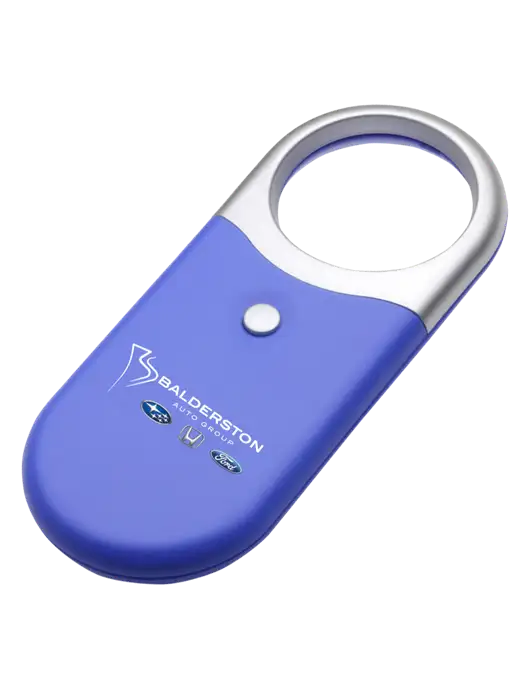 Compact Blue Magnifier Light w/Balderston Auto Group Logo