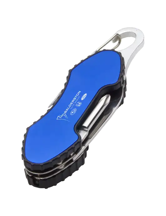 Blue 6 in 1 Tool with Carabiner w/Balderston Auto Group Logo