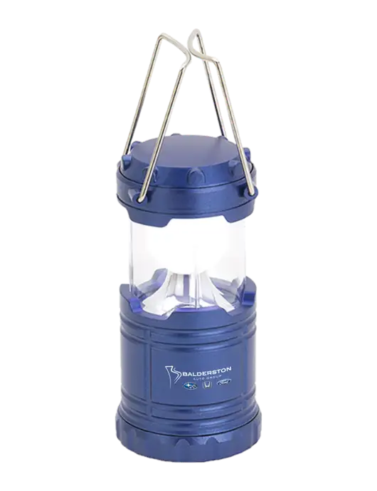 Blue Mini Retro Lantern w/Balderston Auto Group Logo