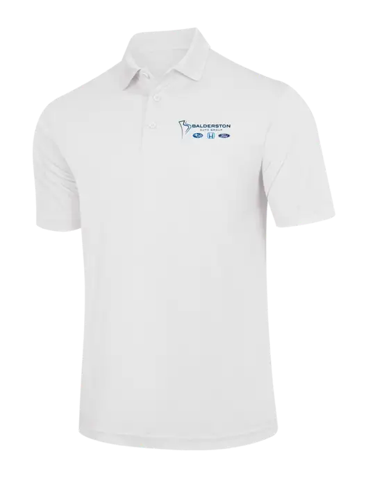 White PosiCharge Competitor Polo w/Balderston Auto Group Logo
