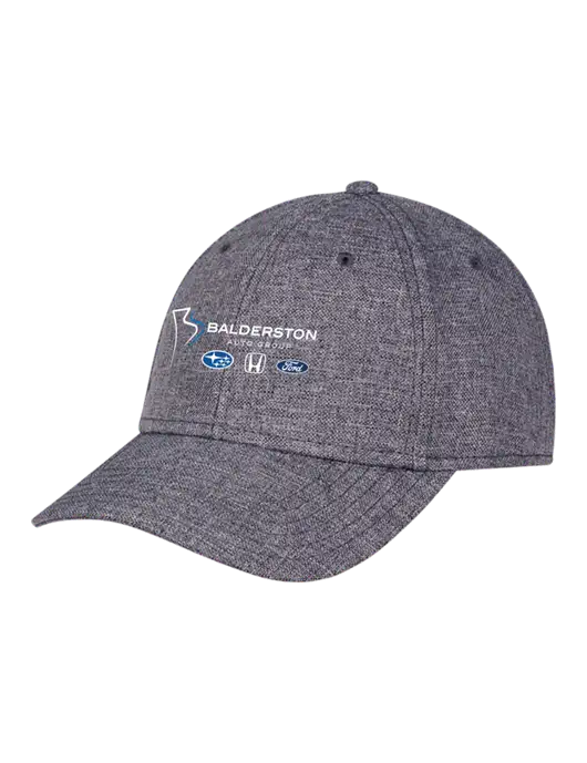 Heather Charcoal Structured Linen Look Cap Hook & Loop w/Balderston Auto Group Logo
