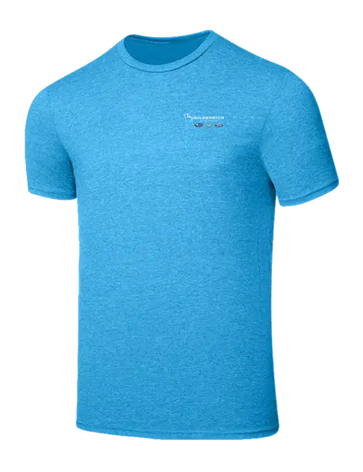 Seriously Soft Heathered Sapphire Blue T-Shirt w/Balderston Auto Group Logo