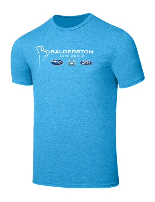 Seriously Soft Heathered Sapphire Blue T-Shirt w/Balderston Auto Group Logo