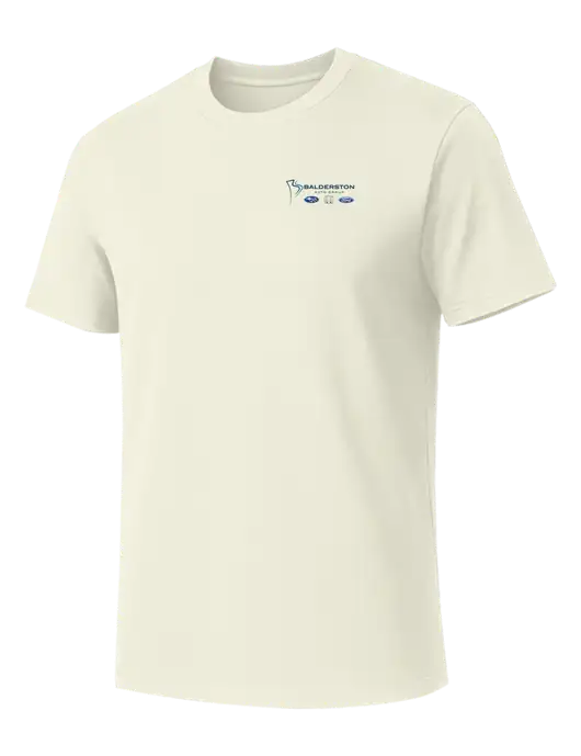 Allmade White Sand Organic Cotton Tee w/Balderston Auto Group Logo