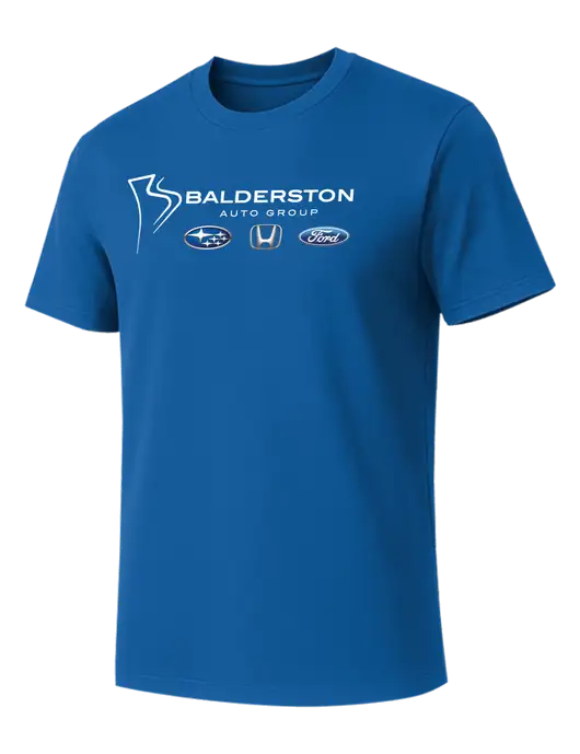 Allmade Royal Blue Organic Cotton Tee w/Balderston Auto Group Logo