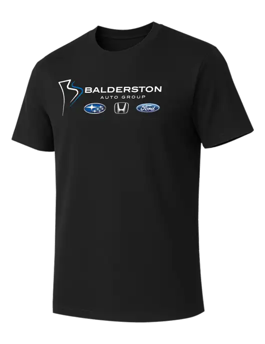 Allmade Deep Black Organic Cotton Tee w/Balderston Auto Group Logo