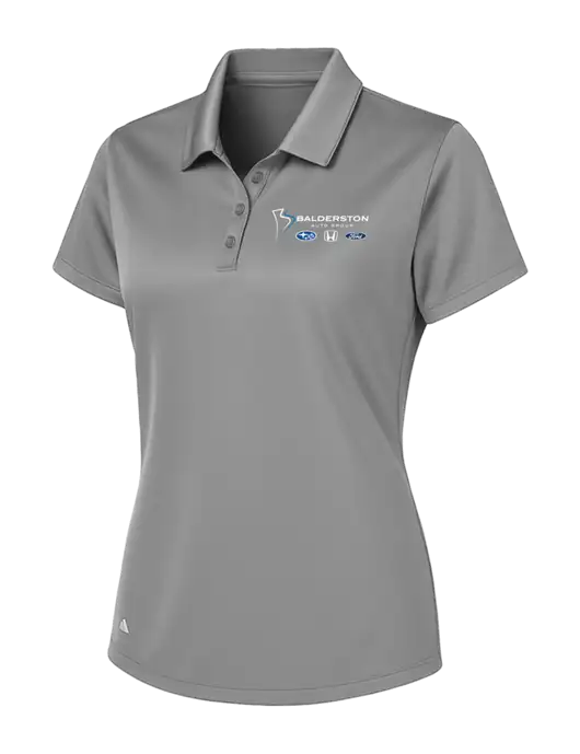 Adidas Light Grey Womens Basic Sport Polo w/Balderston Auto Group Logo