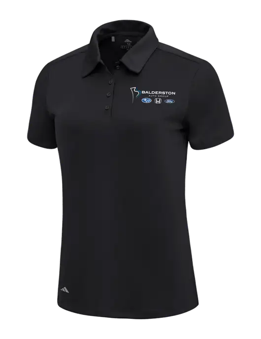 Adidas Black Womens Ultimate Solid Polo w/Balderston Auto Group Logo