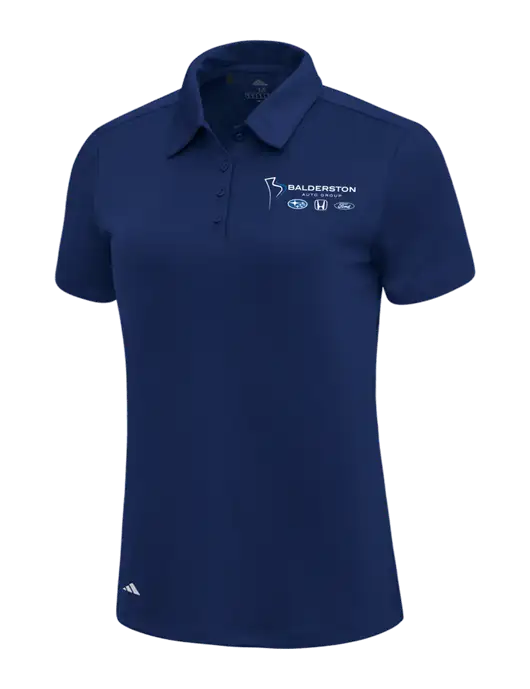 Adidas Navy Blue Womens Ultimate Solid Polo w/Balderston Auto Group Logo