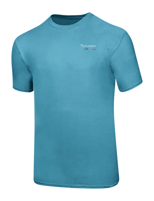 Ring Spun Light Sapphire 4.5 oz T-Shirt w/Balderston Auto Group Logo