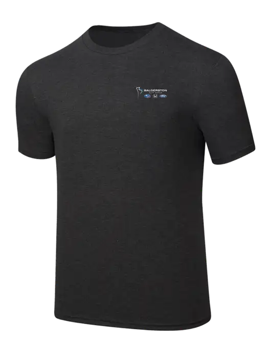 Simply Soft Black Frost 4.5oz  Poly/Combed Ring Spun Cotton T-Shirt w/Balderston Auto Group Logo
