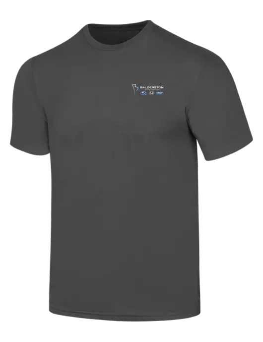 Simply Soft Charcoal 4.5oz  Poly/Combed Ring Spun Cotton T-Shirt w/Balderston Auto Group Logo