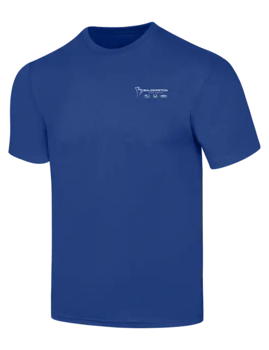 Simply Soft Dark Royal 4.5oz  Poly/Combed Ring Spun Cotton T-Shirt w/Balderston Auto Group Logo
