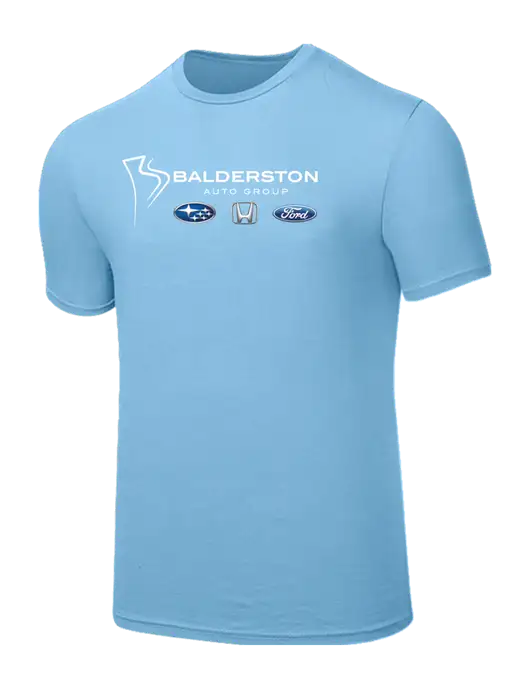 Seriously Soft Light Blue T-Shirt w/Balderston Auto Group Logo