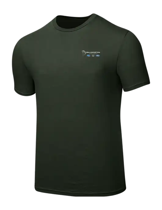 Seriously Soft Dark Olive T-Shirt w/Balderston Auto Group Logo
