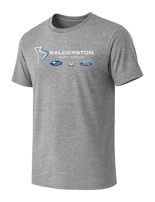 BELLA+CANVAS Heather Grey CVC Short Sleeve Tee w/Balderston Auto Group Logo