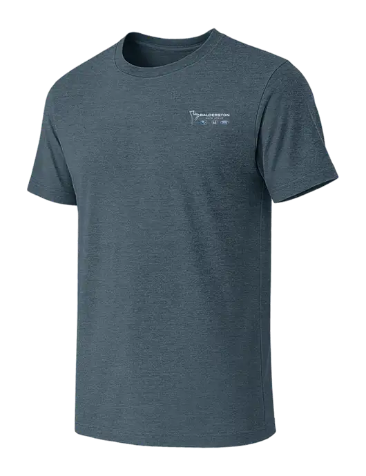 BELLA+CANVAS Heather Slate Blue CVC Short Sleeve Tee w/Balderston Auto Group Logo