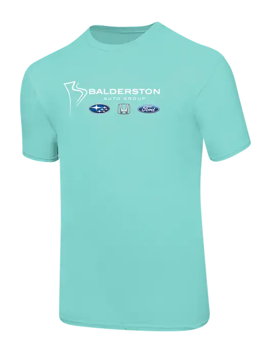 Ring Spun Seafoam 4.5 oz T-Shirt w/Balderston Auto Group Logo