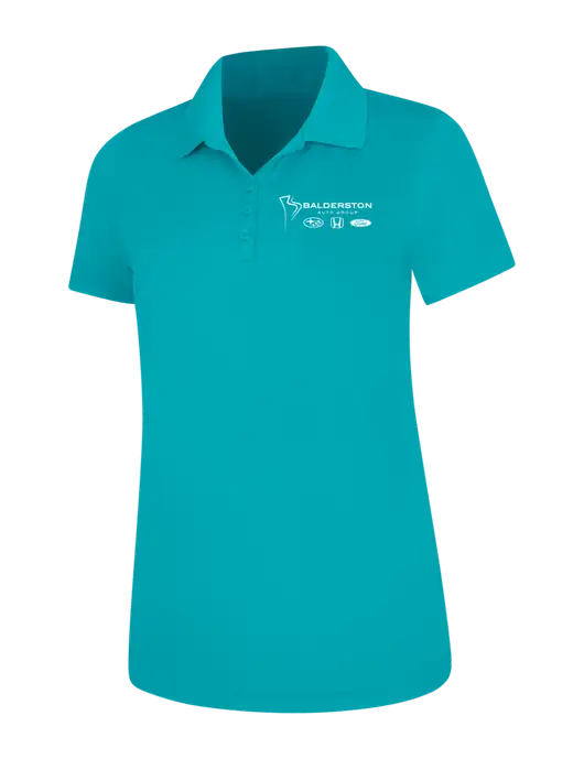 Light Teal Womens Dry Zone UV Mesh Polo w/Balderston Auto Group Logo