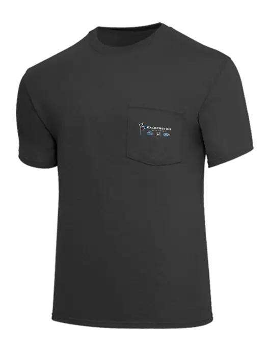 Core Blend Charcoal Grey Pocket T-Shirt w/Balderston Auto Group Logo